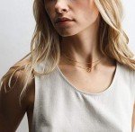 Gold Layered Choker Necklace with Circle Charm