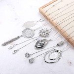 Stylish 6-Piece Long Pendant Necklace Set