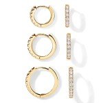PAVOI 18K Yellow Gold Huggie Earring Set