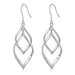 Sterling Silver Gold-Plated Dangle Earrings for Women
