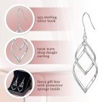 Sterling Silver Gold-Plated Dangle Earrings for Women