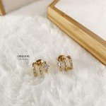 14K Gold Plated Illusion Hoop Earrings for Women