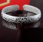 Adjustable 925 Sterling Silver Cuff Bracelet for Women