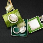 Bohemian Oval Crystal Opal Necklace & Earrings Set