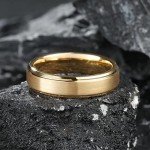 King Will 6mm Matte Gold Tungsten Wedding Band