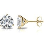 14K Gold Plated Cubic Zirconia Stud Earrings