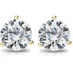 14K Gold Plated Cubic Zirconia Stud Earrings