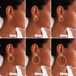 Gacimy 14K Gold Plated Hoop Earrings for Women