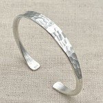 Handmade Hammered Sterling Silver Cuff Bracelet