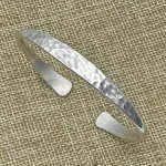 Handmade Hammered Sterling Silver Cuff Bracelet