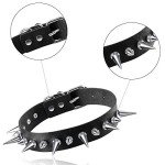 4 Pcs Punk Gothic Spike Choker Necklace Set