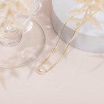 PAVOI Yellow Gold-Plated Freshwater Pearl Necklace