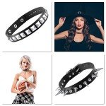 4 Pcs Punk Gothic Spike Choker Necklace Set