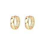 14K Gold Plated Sterling Silver Huggie Hoop Earrings