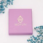 MDFUN 18K Gold Plated Square CZ Stud Earring Set