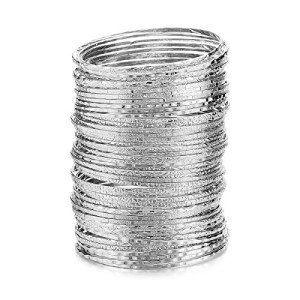 Flower Aztec Mixed Metal Bangle Set of 50