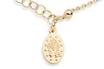 18K Gold Over Silver Italian Rosary Bracelet