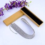 Stunning 8 Row White Gold Fake Diamond Choker