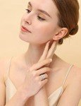 Elegant Emerald Cut CZ Sterling Silver Ring Set