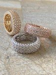 18k White Gold Plated Cubic Zirconia Eternity Ring