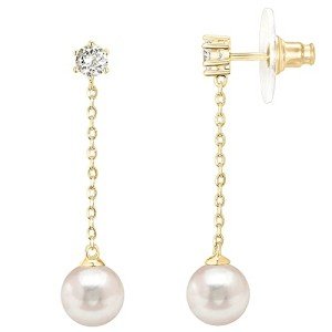 PAVOI 14K Gold-Plated Shell Pearl Drop Earrings