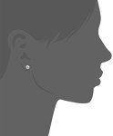 Platinum Plated Sterling Silver Cubic Zirconia Studs