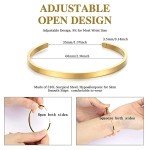 Gold Twisted Cuff Bracelets for Couples - 2 Pcs