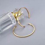 Gold Twisted Cuff Bracelets for Couples - 2 Pcs