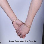Gold Twisted Cuff Bracelets for Couples - 2 Pcs