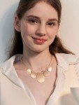 Stylish 14K Gold Irregular Pendant Necklace for Women