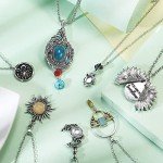 14 Pcs Vintage Crystal & Chakra Healing Necklaces