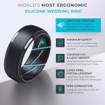 ThunderFit Men's Silicone Wedding Rings - Multipack