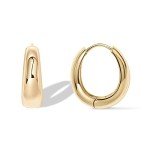 Gold Plated Chunky Hoop Earrings for Women