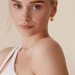 Gold Plated Chunky Hoop Earrings for Women