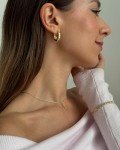 Gold Plated Chunky Hoop Earrings for Women