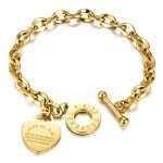 Heart Charm Bracelet with Bible Verse for Women