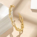 KissYan Gold Butterfly Cuff Bracelet for Women