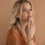 Gold Hammered Cuff Bracelet for Women - Adjustable