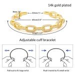 KissYan Gold Butterfly Cuff Bracelet for Women
