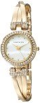 Anne Klein Crystal Accented Bangle Watch Bracelet Set