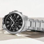Fossil Men's Grant Silver Chronograph Watch FS4736