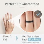 Thin Stackable Silicone Bridal Ring Sets for Women