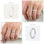 Thin Stackable Silicone Bridal Ring Sets for Women
