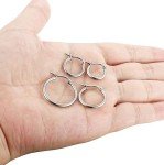 Cute Silver-Tone Stainless Steel Hoop Earrings Set