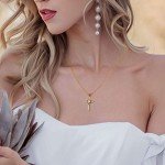 Sterling Silver Cross Necklace with Gold Plating