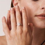 PAVOI 14K Gold Plated Oval Engagement Ring