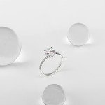 PAVOI 14K Gold Plated Oval Engagement Ring