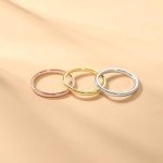Rose Gold 2mm Thin Tungsten Wedding Band Size 8