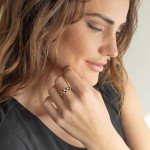 Kainier 14k Gold Plated Checkerboard Ring