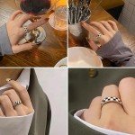 Kainier 14k Gold Plated Checkerboard Ring